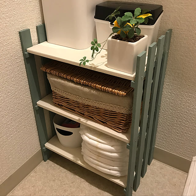 Bathroom,見た目より使い勝手,棚DIY,ダイソー,100均,DIY myauの部屋