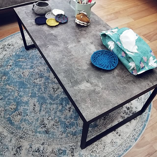 Lounge,ティッシュカバー,marushin,丸眞,polku,ティッシュケース,カフェ風,無垢の床,白い家,平屋暮らし,グリーンカラー♡,平屋建て,モニター投稿,ポルク,グレー同好会♪,グレー好き♡,鳥模様,花ブロック好き,鍵編み ハンドメイド,ラグ,鍵編みコースター kkkの部屋