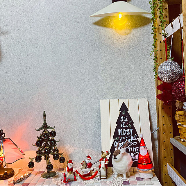 クリスマス,クリスマスディスプレイ,サンタクロース,クリスマスツリー,ガラスのクリスマスツリー,My Shelf mimichankの部屋