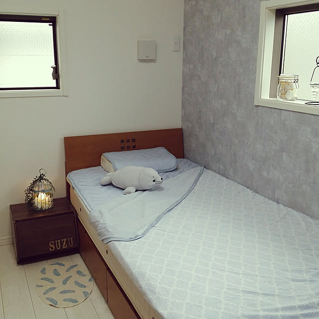 Bedroom,新居,フェイクグリーン,新築,フェイクフラワー,新生活,アイリスオーヤマ,ありがとうございます,夏バージョン,鳥かごアレンジ,紫陽花フェイク,セリアのマット,建売住宅,夏のディスプレイ,モロッカン柄,スタックボックス,新築一戸建て,貝殻ポプリ,モニター当選,新生活スタート,接触冷感,夏の寝具,建売一戸建て,HOME COORDY,モニター中,ホームコーディ,nippopoさん♡のゼンタングル,セリアのペンダントライト,新居生活スタート,HOME COORDY COLD,吸湿速乾,アイスコールド タオルケット,アイスコールド 敷きパッド,アイスコールド まくらパッド,アザラシ抱きまくら,オススメ寝具 suzuの部屋