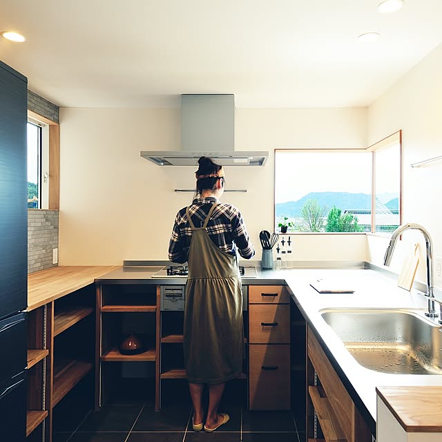 Kitchen,タイル壁 mamamamaki-aikiの部屋