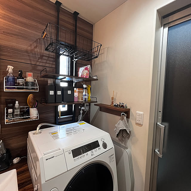 Bathroom,カインズ,モノトーン,無印良品,収納,ランドリーラック,シンプルインテリア,ekans mの部屋