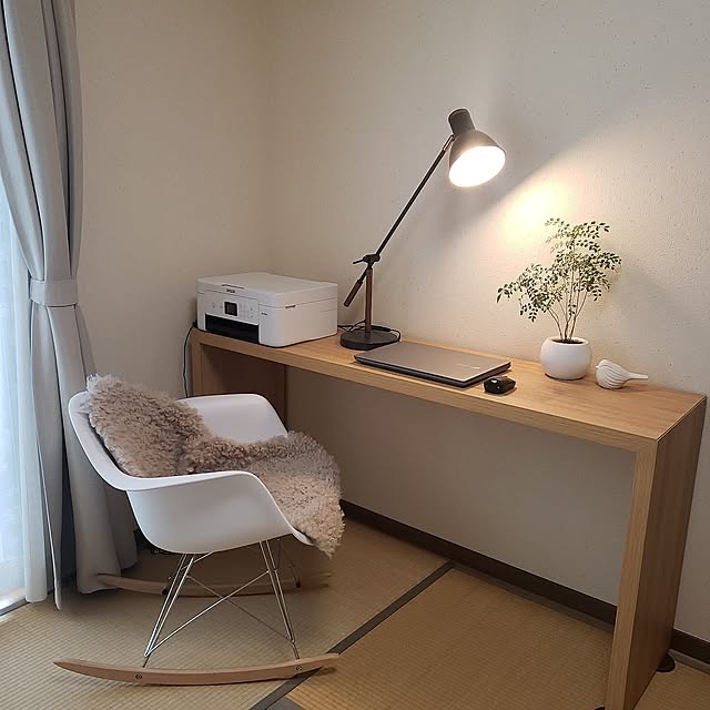 My Desk,観葉植物,照明,ナチュラル,北欧 Fikaの部屋