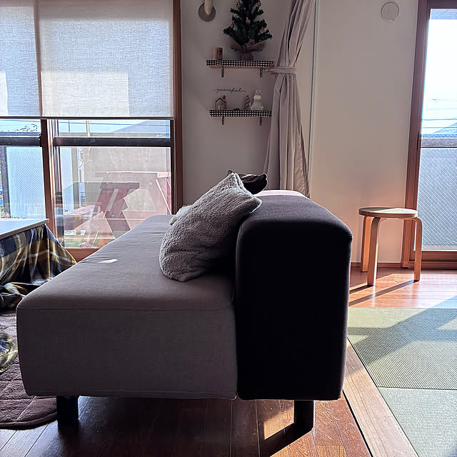 Lounge,ソファ,リノベーション,マンション暮らし,いいねと、フォローの押し逃げすみません！,いいね！いつもありがとうございます♡,築古マンション,低予算リノベ,無印良品,子どもと暮らす sakiの部屋