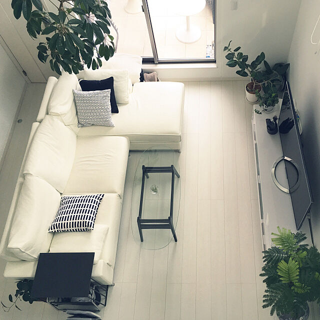 モダンな家具にぴったり リビングにアートと観葉植物を Roomclip Mag 暮らしとインテリアのwebマガジン
