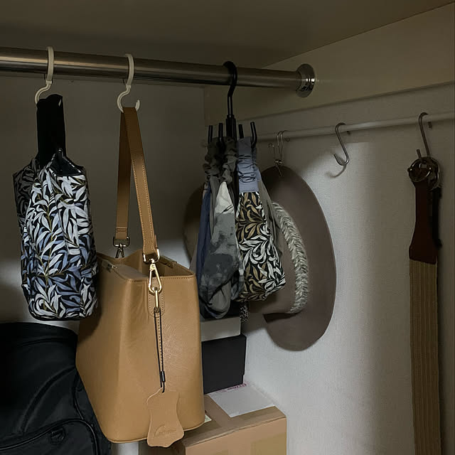 帽子収納,バッグ収納,ヘアアクセサリー収納,クローゼット収納,ダイソー,100均,Bedroom,mag掲載ありがとうございます♡ atsukoの部屋
