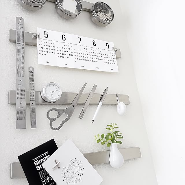 My Desk,文房具収納,見せる収納,白黒グレー,収納,モノトーン収納,MONOTONE,IKEA,PCデスク,白黒,美収納,モノトーン,シンプル,シルバー tuuliの部屋