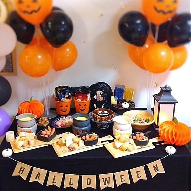 Overview,ハロウィン,ハロウィン飾り,ハロウィンパーティー,ハロウィンパーティー料理,ハロウィンパーティー飾り付け,パーティーコーディネート,パーティー 飾り,セリア,キャンドゥ sawaの部屋