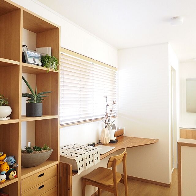 My Desk,ツムツム,多肉植物,書斎,無印良品,スタッキングシェルフ,2階廊下 a_tankoの部屋