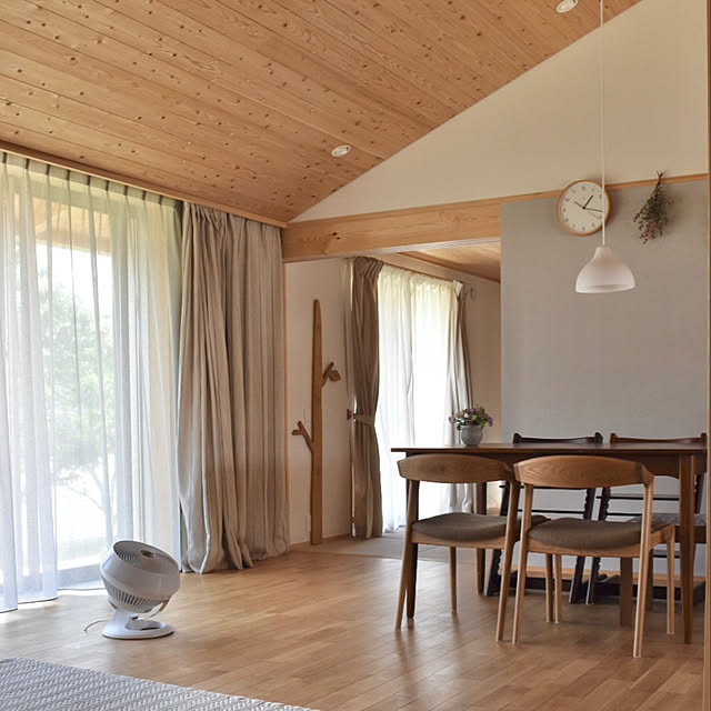 おうち快適化計画,オシャレ家電,ボルネード,換気,北欧インテリア,サーキュレーター,Lounge,グリーンのある暮らし,リネンカーテン,新築,平屋,平屋暮らし,新築一戸建て,フェザーフィール,自然素材の家 kanaの部屋