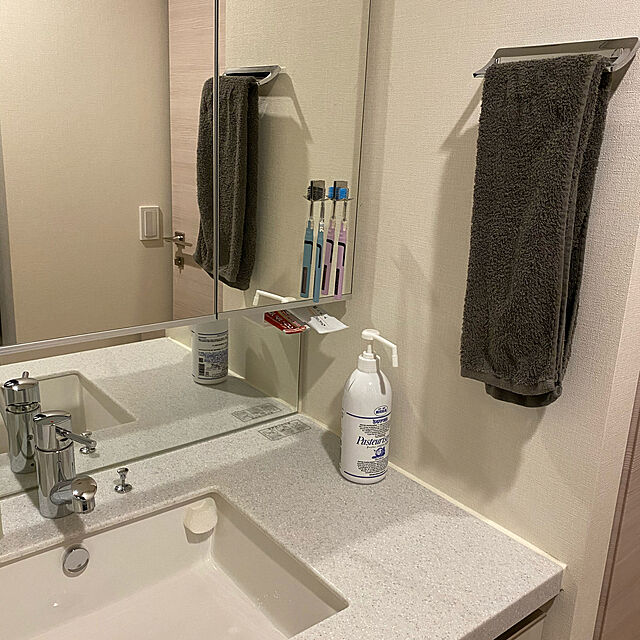 洗面所 収納,100均,片付けやすい,何も置かない,Bathroom minonaruki21の部屋