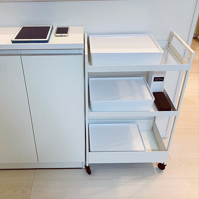 オープンラック,ホワイトインテリア,シンプルライフ,ミニマリスト,IKEA,My Shelf,ニッサフォース,4人家族,マンション暮らし Ruru2021の部屋