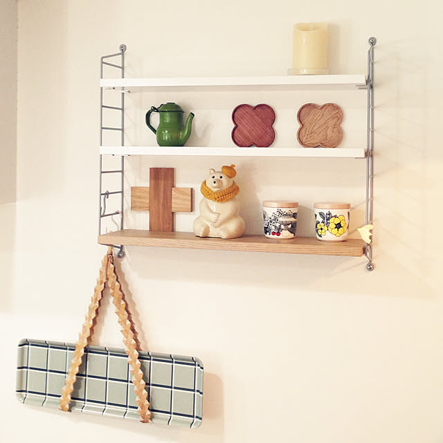 My Shelf,scope version.R,北欧,IKEA,白樺トレイハンガー,ルミナラ,ストリングポケット,marimekko,HAY,しろくま貯金箱,ラッセントレー,Yarn yukieの部屋