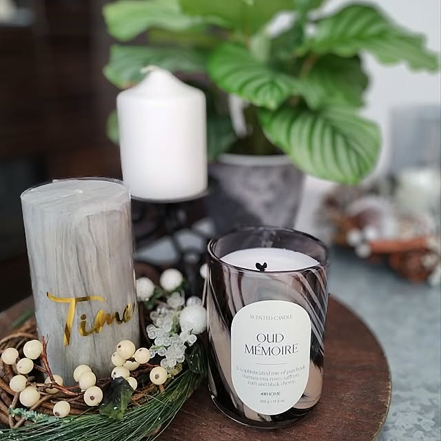 My Desk,買ってよかったもの,マーブル模様,ガラスに入ったキャンドル,想像つかない香り,入れ物再利用,H&M HOME,燃焼時間60時間,アロマキャンドル jinの部屋