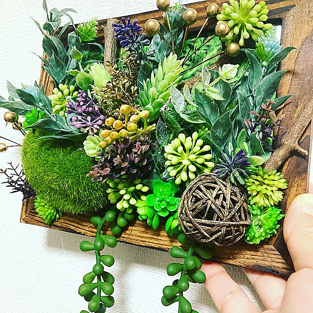 On Walls,100均,DIY,セリア,リノベーション,ダイソー,ハンドメイド,フェイクグリーン HANAの部屋