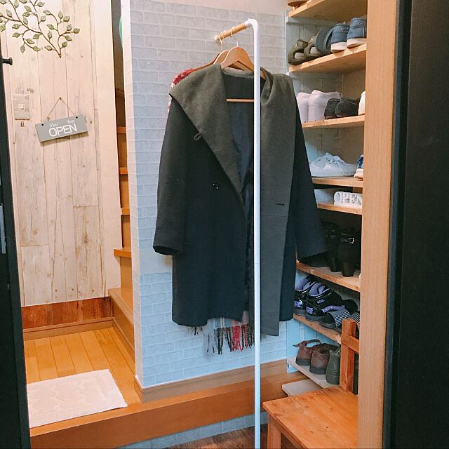 Entrance,大掃除,狭い玄関,DIY,冬仕様,コートハンガー Hidamari-Rの部屋