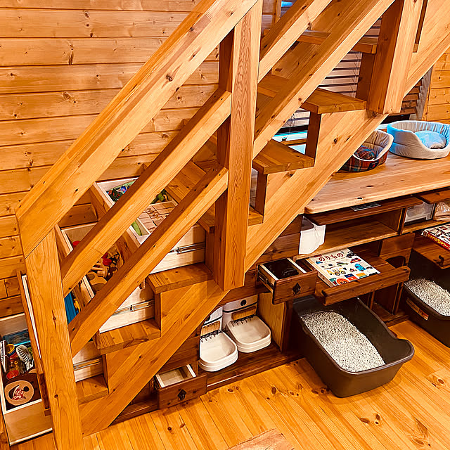 My Shelf,猫とインテリア,猫のいる暮らし,猫と暮らす,猫トイレ,子供のおもちゃ,収納スペース,DIY,BESSの家 Let-s-DoDoDoの部屋