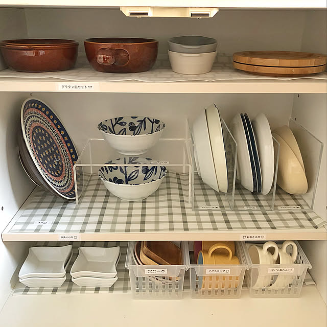 アクリル仕切り棚,アクリル仕切りスタンド,無印,無印良品,カップボード,食器,食器収納,食器棚,Kitchen puu.tuuliの部屋