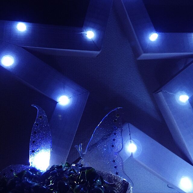 On Walls,てふてふ,マーキーライト,星のインテリア 煌 -kirameki-,蝶 ,星,レジン,星好き☆,星が好き kazu-kirameki-の部屋