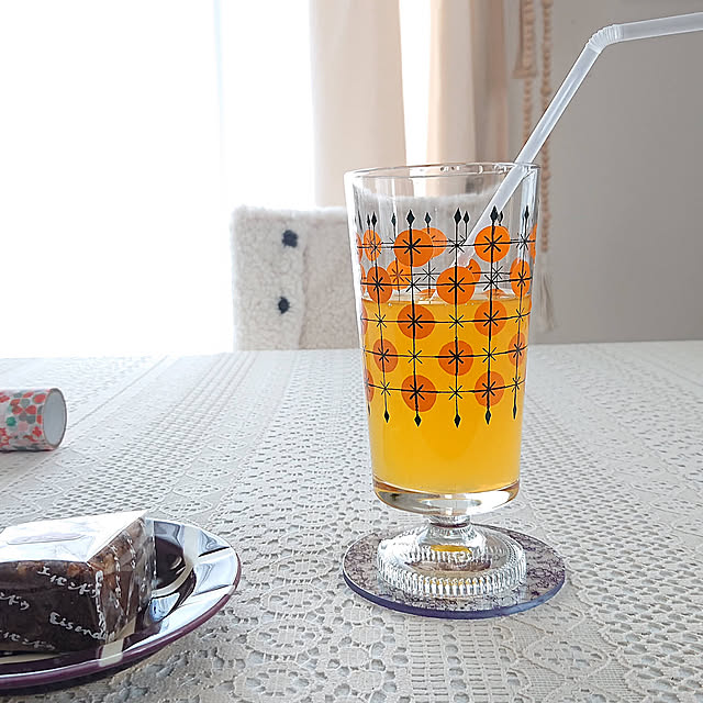 My Desk,JOICE ON THE TABLE,joiceonthetable,アデリアレトロフェンス,アデリアレトロ脚付きグラス,アデリアレトロ,レトロ,庶民的な家,せまいおうち,見てくれてありがとうございます♡,お家カフェ yukkin29の部屋
