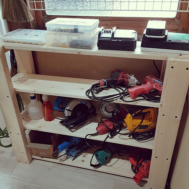 My Shelf,DIY,生活感たっぷり,工具棚DIY,1×4,2×4,趣味部屋 battamanの部屋