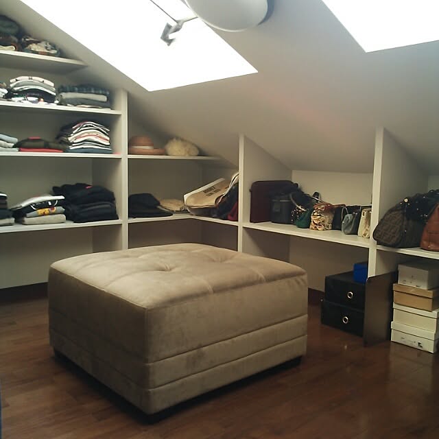 Bedroom,ウォークインクローゼット,収納棚,クローゼットの中 moppiの部屋