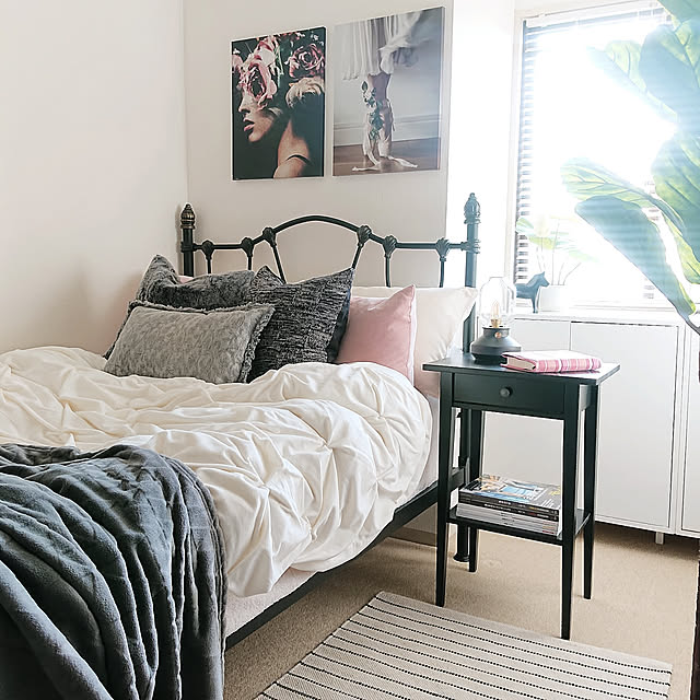 Bedroom,モニター応募投稿,ホワイト×ブラック,海外インテリアに憧れる Ruの部屋