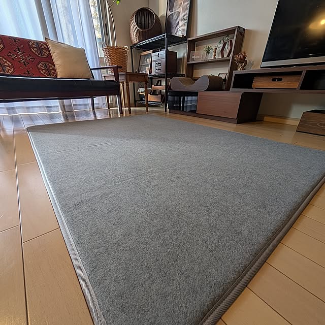 Lounge,楽天で買ったもの,ラグパット,猫と暮らす家,猫との暮らし,楽天,ラグ専用下敷き,すべり止め付き,ずれないマット lovepeaceの部屋
