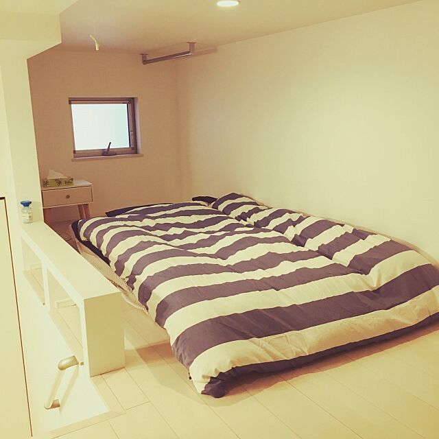 Bedroom,ロフトスペース,ロフト,一人暮らし,ナチュラル,北欧,ニトリ,1K otakutakuの部屋