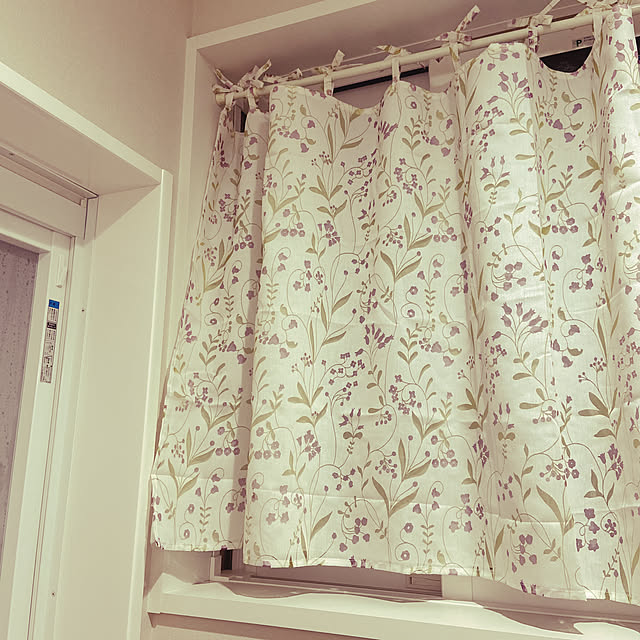 カフェカーテン,カーテン,脱衣所,ニトリ,Bathroom yuriの部屋