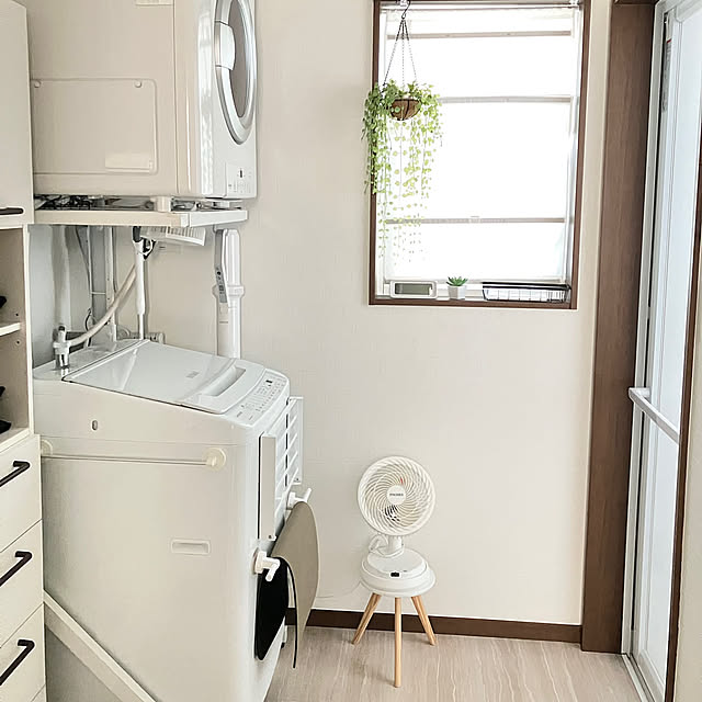 Bathroom,バスマット,お風呂あがり,暑さ対策,乾太くん,脱衣所,扇風機・サーキュレーター,ホワイトインテリア,見て頂きありがとうございます⑅︎◡̈︎*,タイムライン回れてなくて、ごめんなさい。,フェイクグリーン,夏 miiの部屋
