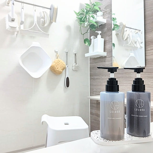 Bathroom,バスルーム,シャンプー＆コンディショナー,ルルーナ,ルルーナシャンプー,ルルーナコンディショナー,2022.10.18,モニター投稿,お風呂収納,お風呂,お風呂グッズ YuriYuriの部屋