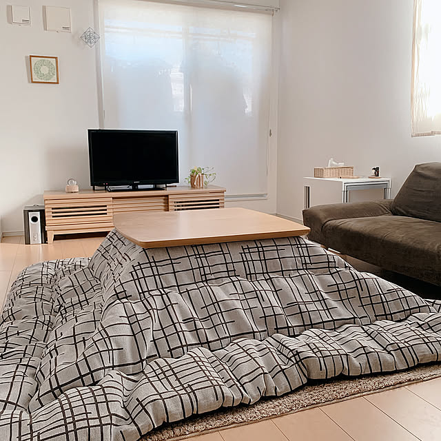 ヒコラー,イケヒコ,こたつ布団,2人暮らし,シンプルが好き,ルームクリップ感謝,イケヒコ・モニター,イケヒコさんありがとうございます☺︎,ナチュラル,賃貸,2LDK,ジャパンディ,大東建託,Lounge reichelの部屋
