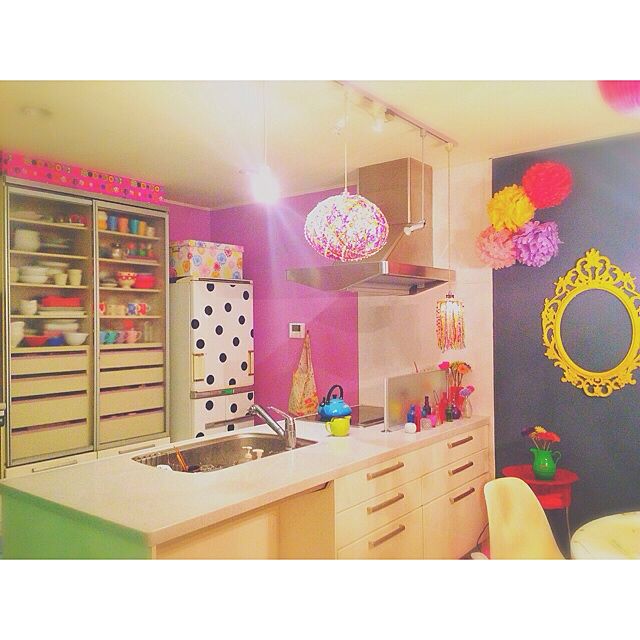 Kitchen,カラフル popの部屋