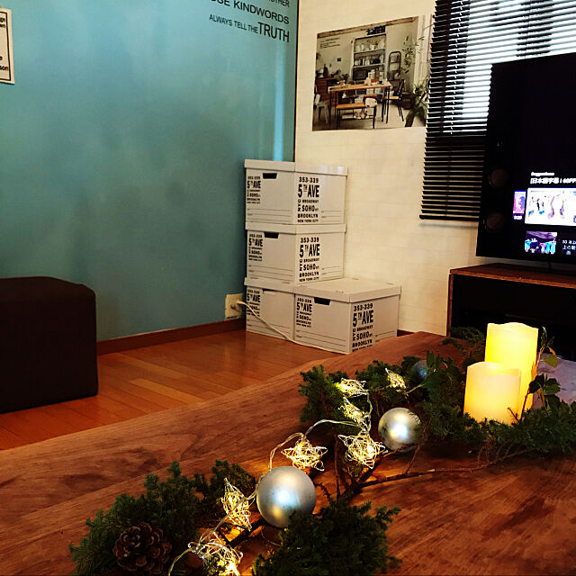 My Desk,ダンボール収納,カフェ風インテリアを目指して,クリスマス pon8の部屋