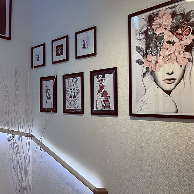アートギャラリー,アートのある暮らし,アートポスター,階段,階段の壁,On Walls ya-coの部屋