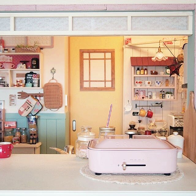 Kitchen,DIYだらけなキッチン,キッチン雑貨,カラーインテリア,雑貨,BRUNOホットプレート chocoの部屋