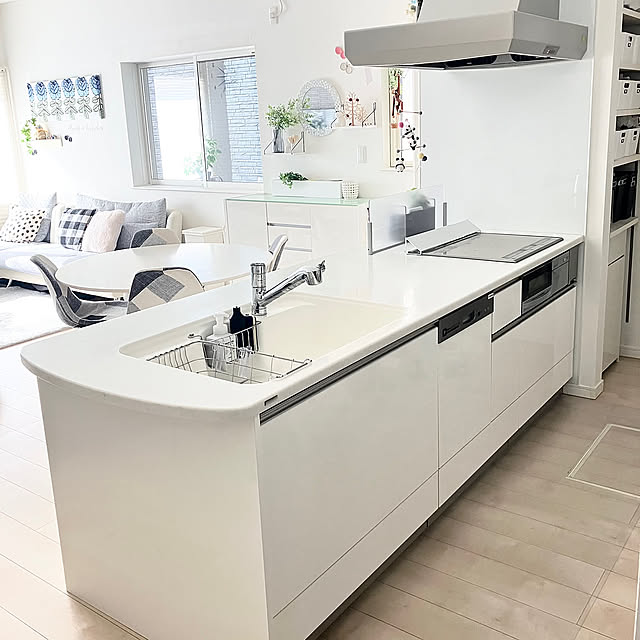 Kitchen,トクラスベリー,トクラスキッチン,システムキッチン,ホワイトインテリア,モノトーンインテリア,グレーインテリア,ホワイト×グレー,北欧インテリア yu-yuukiの部屋