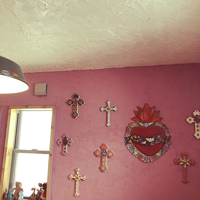 メキシコ雑貨,漆喰壁,DIY,Lounge utamirohaの部屋
