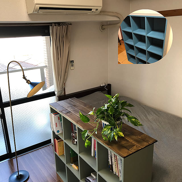 目隠し,新生活,一人用,4月から社会人,記録用,冬のお買い物応援フェス第3弾,新生活の準備,息子の部屋専用タグ,フロアライト,アンプール,On Walls,ヤマモモ,壁紙屋本舗,本棚リメイク,ボタニカルカラー,RoomClipショッピング,すのこシングルベッド suzuranの部屋