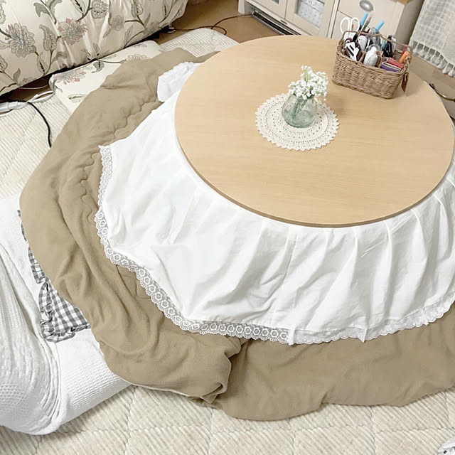 いつもいいねやコメありがとうございます♡,いいね&フォローありがとうございます☆,Room Clipとの出会いに感謝✳︎,DIY,DIY女子,こたつ布団カバー,イケヒコ,ヒコラー,イケヒコ ラグ,My Desk Atsukoの部屋