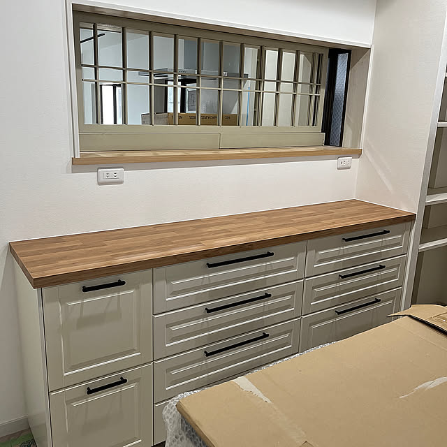 ニーダーラ,ボードビーンホワイト,カップボード,メトード,IKEA,Kitchen yokko_pawの部屋