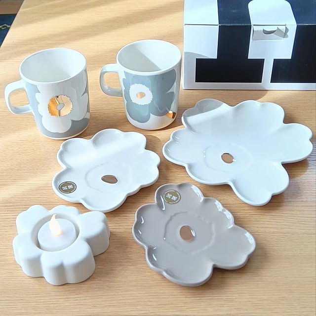 My Desk,買ってよかったもの,マリメッコ,ウニッコ,ウニッコ60周年,ウニッコ3Dプレート,マグカップ,ティーライトホルダー,食器沼,購入品 h.t.の部屋