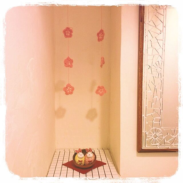 Bathroom,ひなまつり,雛人形,おひなさま,編み物部,編み物女◡̈* atominaの部屋