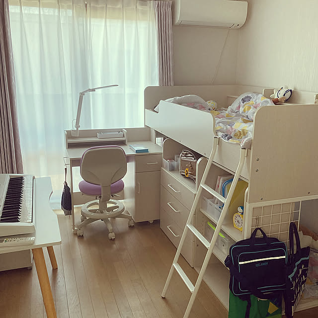 システムベット,ニトリ,シンコール 壁紙,積水の家,アクセントクロス,シンプル,築35年,使いやすく,リフォーム完了,Bedroom shinomamaの部屋