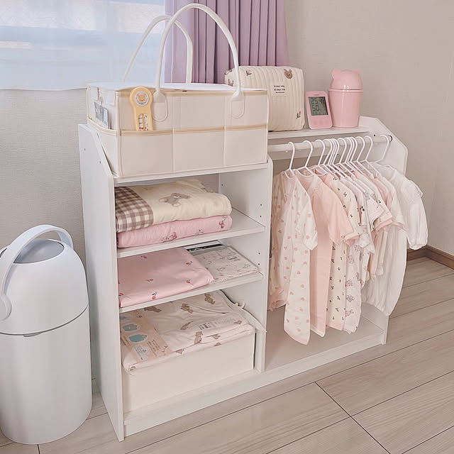 女の子ママ,楽天roomに載せてます,購入品,西松屋,バースデイ,アカチャンホンポ,おむつストッカー,くま,うさぎ,ニトリ,おむつ用ゴミ箱,おむつ収納,おむつ入れ,赤ちゃん用品,赤ちゃんグッズ,赤ちゃん,出産準備,ピンク,可愛い,楽天で買ったもの,楽天room,Overview milkcocoaの部屋