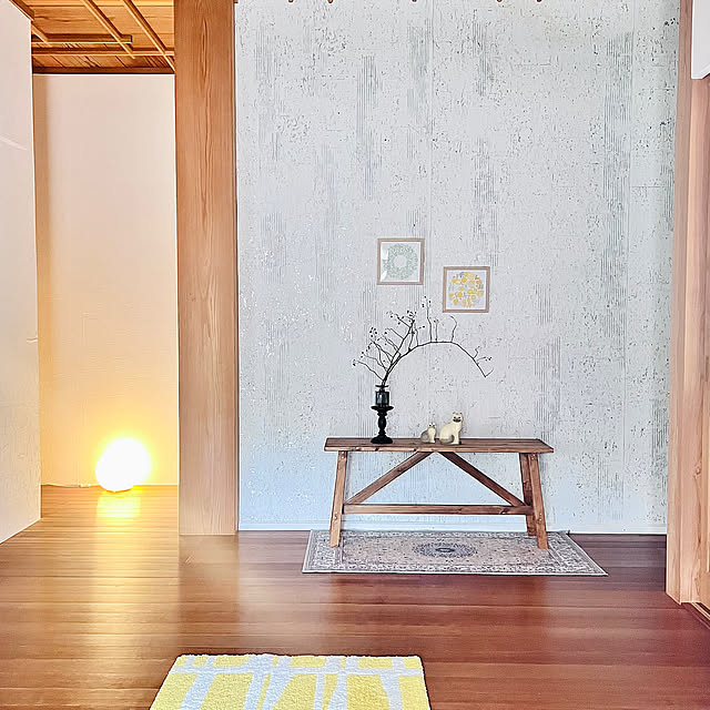Entrance,玄関マット,フィンレイソン,玄関,DIY,ホワイト×ウッド,ホワイトインテリア,北欧インテリア,海外風インテリア,暮らしのひとコマ,カフェ風,お気に入りアイテム,アート,バーズワーズ,リサラーソン mamyuの部屋