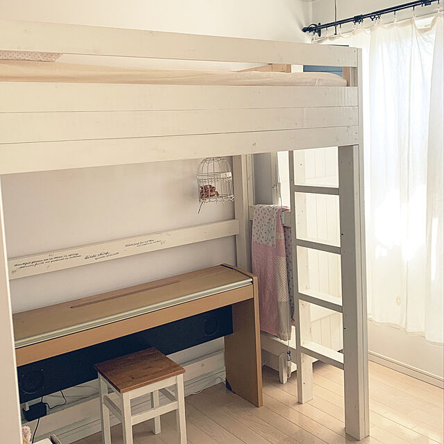電子ピアノ,ロフトベッド DIY,寝室,IKEA,salut!,Bedroom czuの部屋