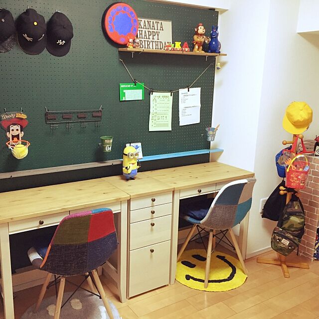 My Desk,NEW ERA,にこちゃん☻,学習机,有孔ボード,salut! Ryoの部屋