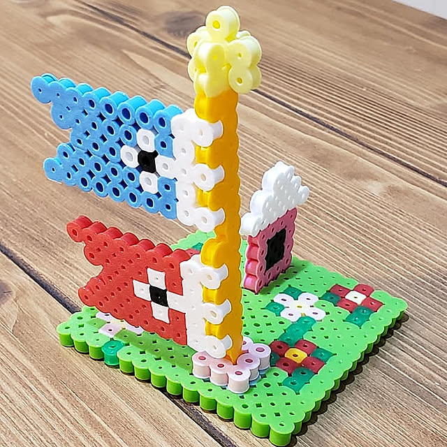 My Shelf,しあわせを感じます,ハンドメイド,雑貨屋さん,100均,アイロンビーズ,鯉のぼり,アイロンビーズ立体 kawaiiouchi-labo.akiの部屋